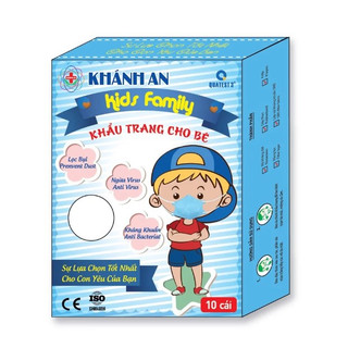 Khẩu trang 3d trẻ em từ 6 tháng - 5 tuổi khánh an hộp 10 cái