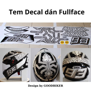 Tem dán mũ Bảo hiểm Fullface Shoei