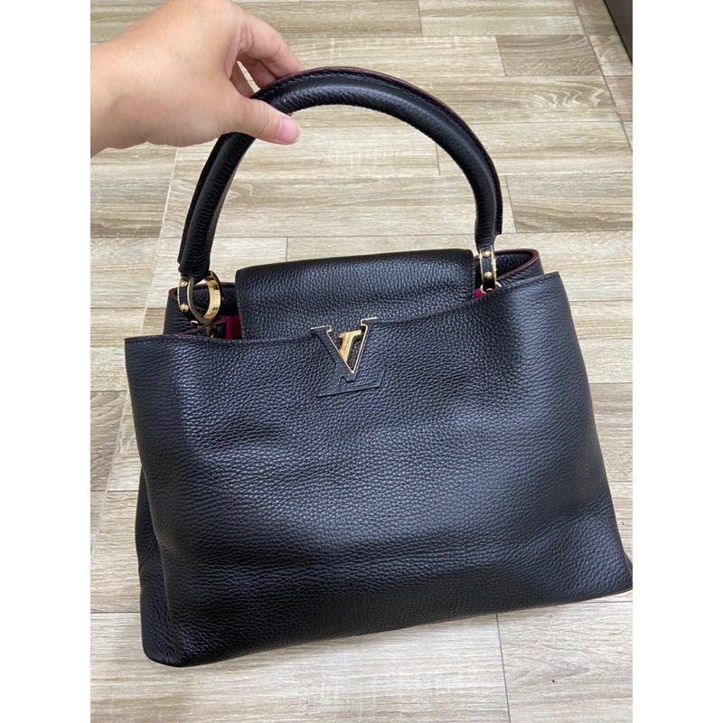 Túi si da thật hiệu LV Capucines 35