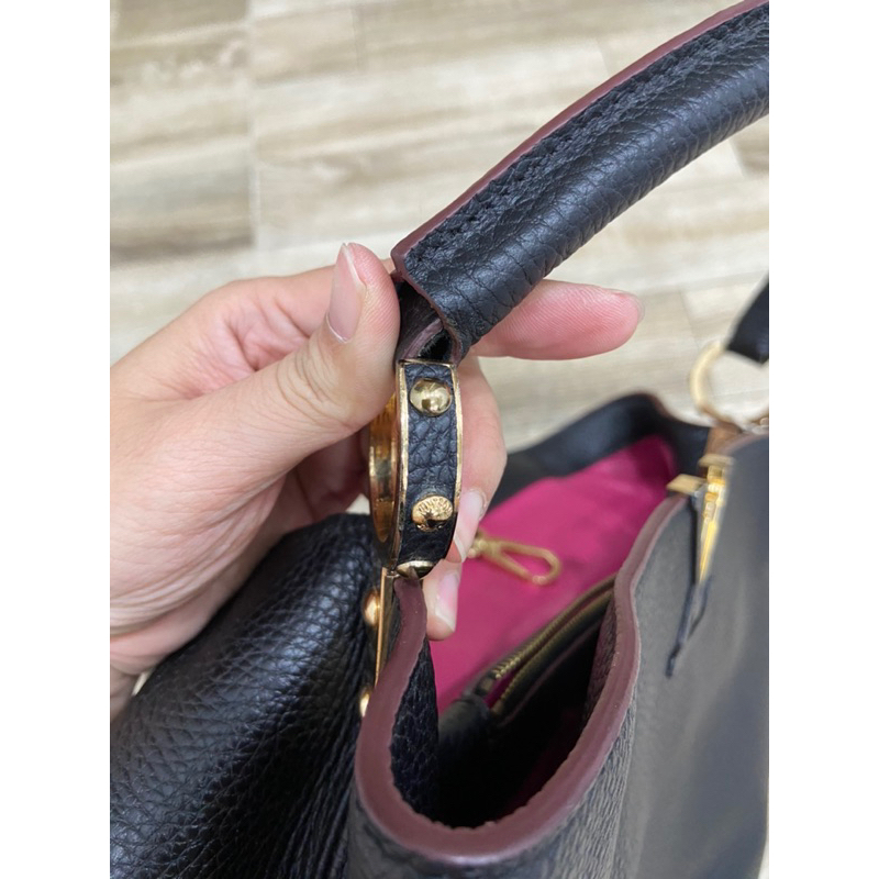 Túi si da thật hiệu LV Capucines 35