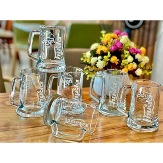 Ly Indo uống bia - Ly Indo uống bia đại 350ml đến 410ml. Hàng khuyến mãi của bia Sư tử trắng/333/Huda