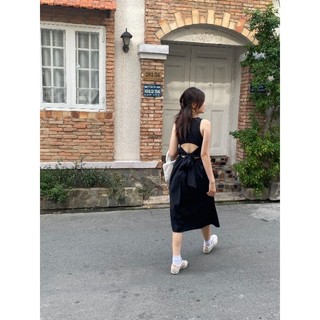 Đầm đen nơ lưng DD224