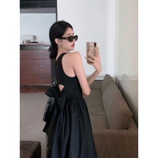 Đầm đen nơ lưng DD224