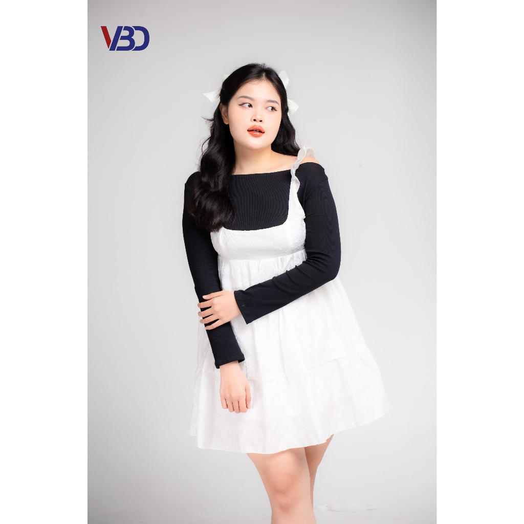 Sét áo thun tay dài kèm đầm babydoll bigsize SET037 cho nàng béo từ 50 tới 100kg
