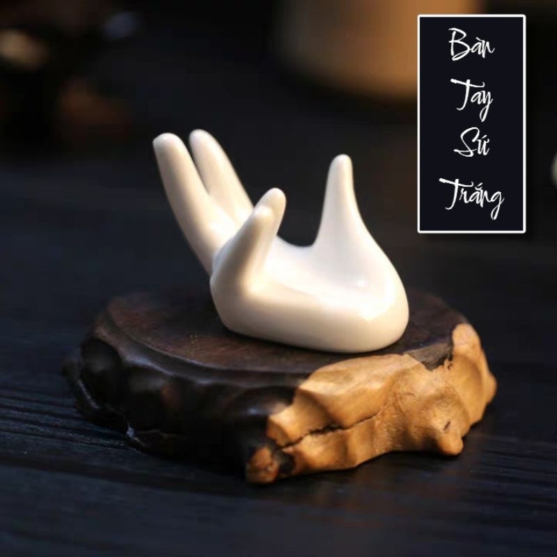 Giá đỡ gốm sứ Ocarina hình bàn tay | Dùng để trang trí nâng nhạc cụ hoặc tách trà