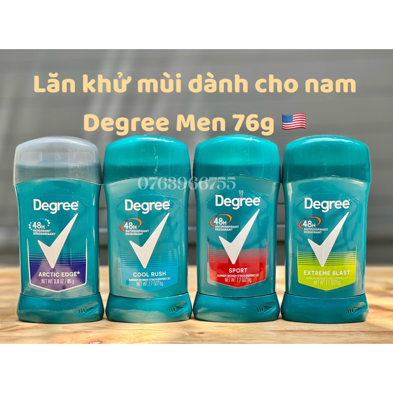 Lăn Sáp Khử Mùi Nam Degree Men 76g Full Line