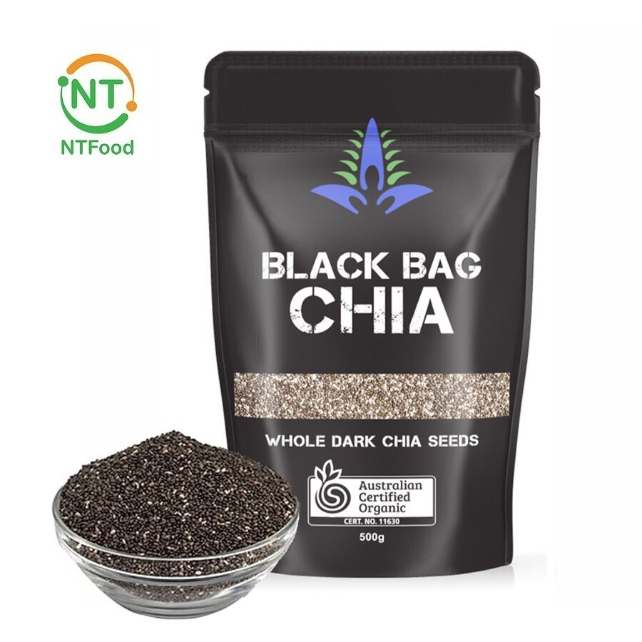 Hạt Chia Úc Black Bag chia Túi 500g DATE 12/2025 NTFood - Nhất Tín Food