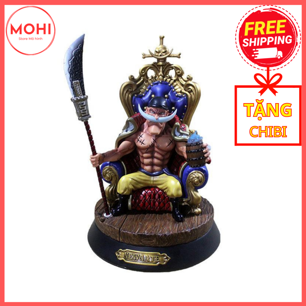 Mô hình Tứ Hoàng Râu Trắng BLACK trạng thái chiến đấu, cao 30 cm, có hộp màu - Mô hình One Piece