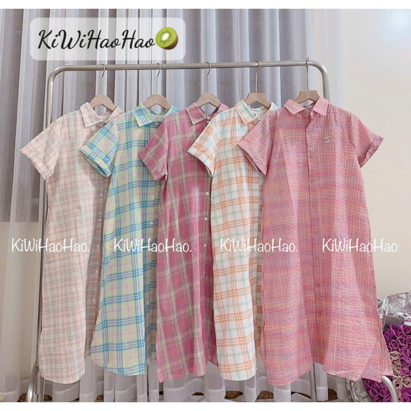 Váy bầu sơmi xuông dài