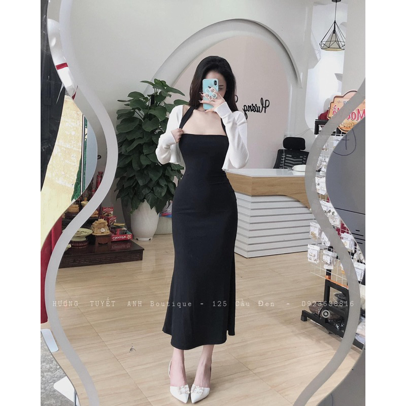 Đầm đuôi cá choàng cổ ( có bán áo )