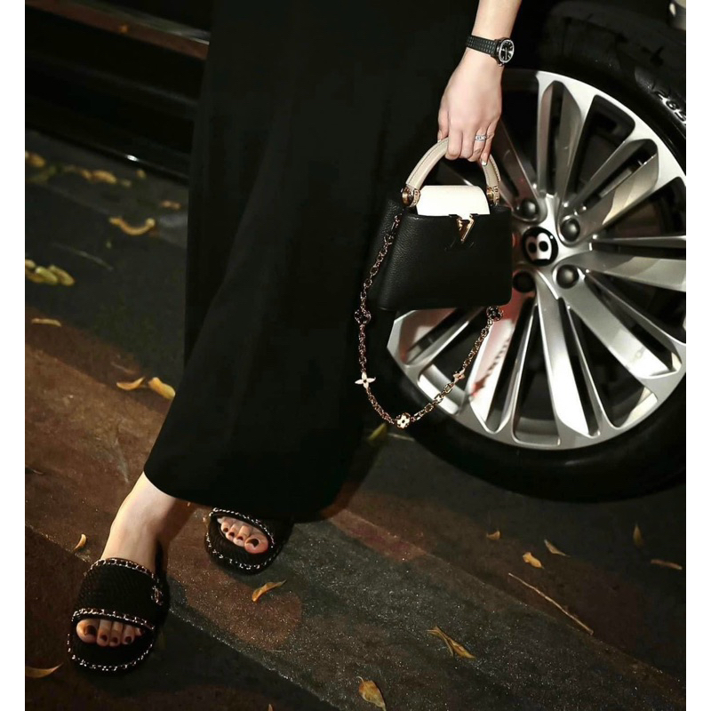 Dép lê viền cói Chà leo mẫu mới hè 2023. Hàng quảng châu cao cấp đầy đủ hộp túi