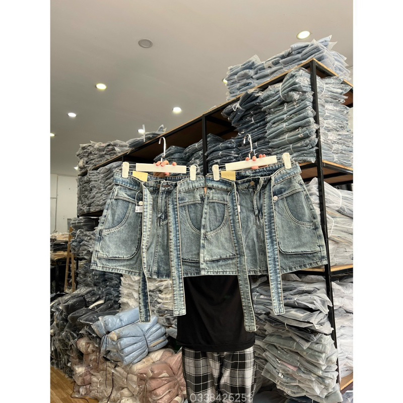 🎀CHÂN VÁYJEAN KÈM ĐAI SIÊU HOT - HÀNG VNXK.