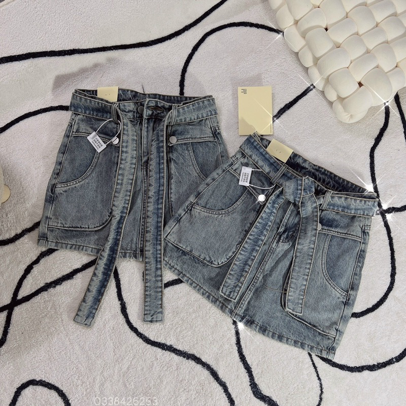 🎀CHÂN VÁYJEAN KÈM ĐAI SIÊU HOT - HÀNG VNXK.