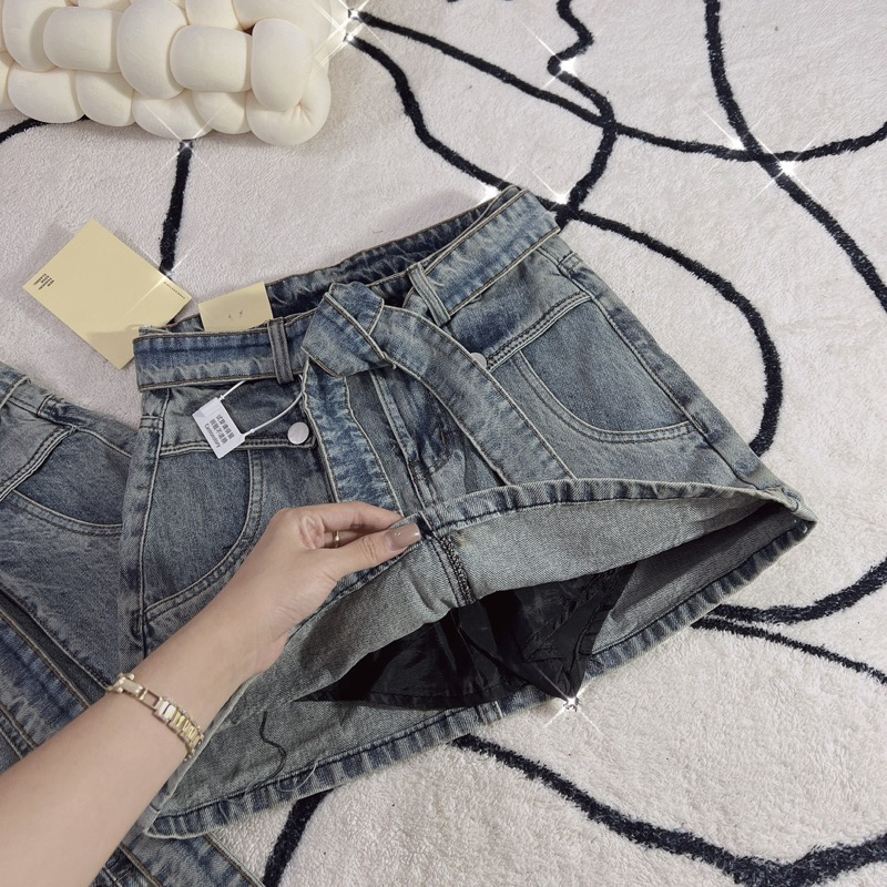 🎀CHÂN VÁYJEAN KÈM ĐAI SIÊU HOT - HÀNG VNXK.