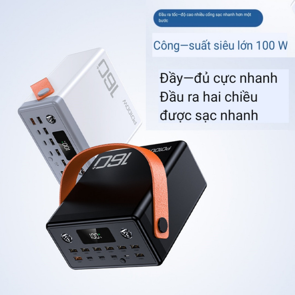 Box sạc trạm sạc dự phòng công suất 100W dùng 40 cell pin 21700 hoặc 54 cell 18650 chưa bao gồm pin