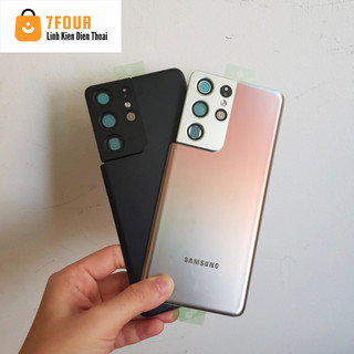Nắp lưng samsung s21 ultra có kính camera, keo dán - 7four