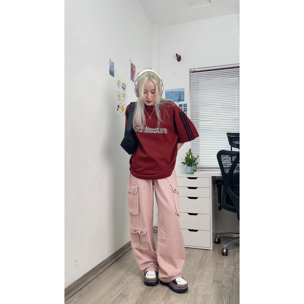 Áo phông MC21.STUDIOS oversize tay lỡ Unisex Ulzzang Streetwear Hàn Quốc tee form rộng t-shirt nam nữ pull A3627