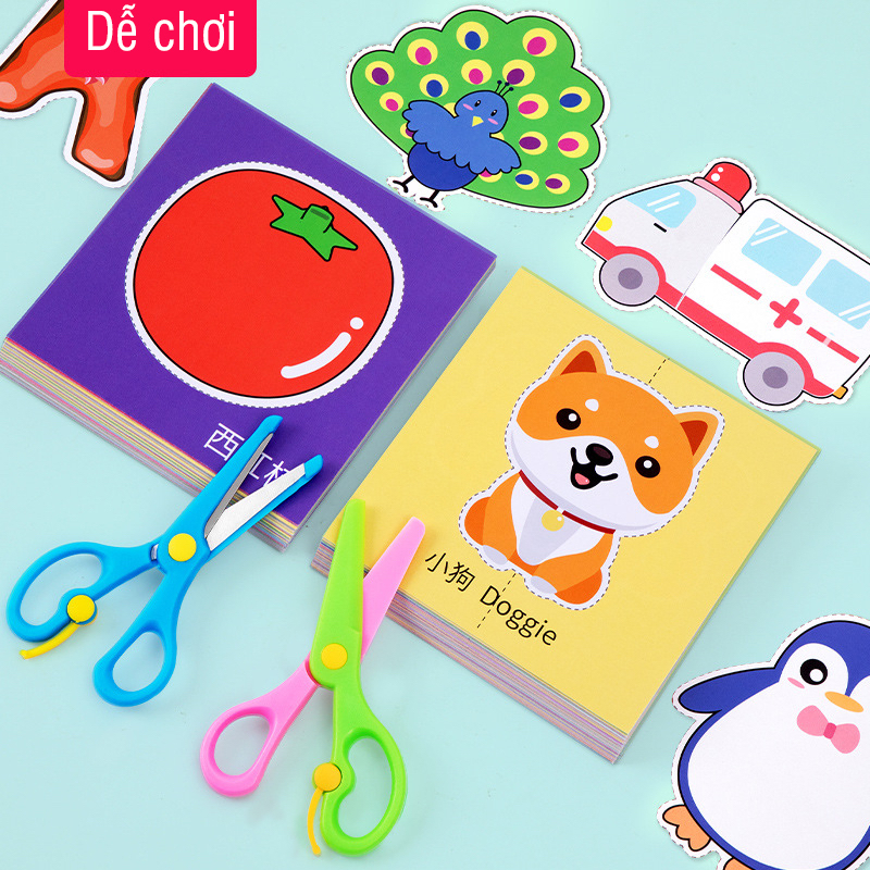 Đồ chơi cắt giấy 200 chủ đề cho bé