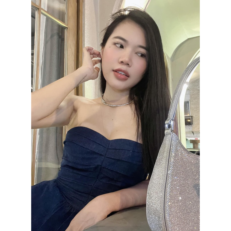 Bộ jum jeans nữ thắt eo xếp ly co giãn nhẹ đi chơi đi biển đi cafe ST186