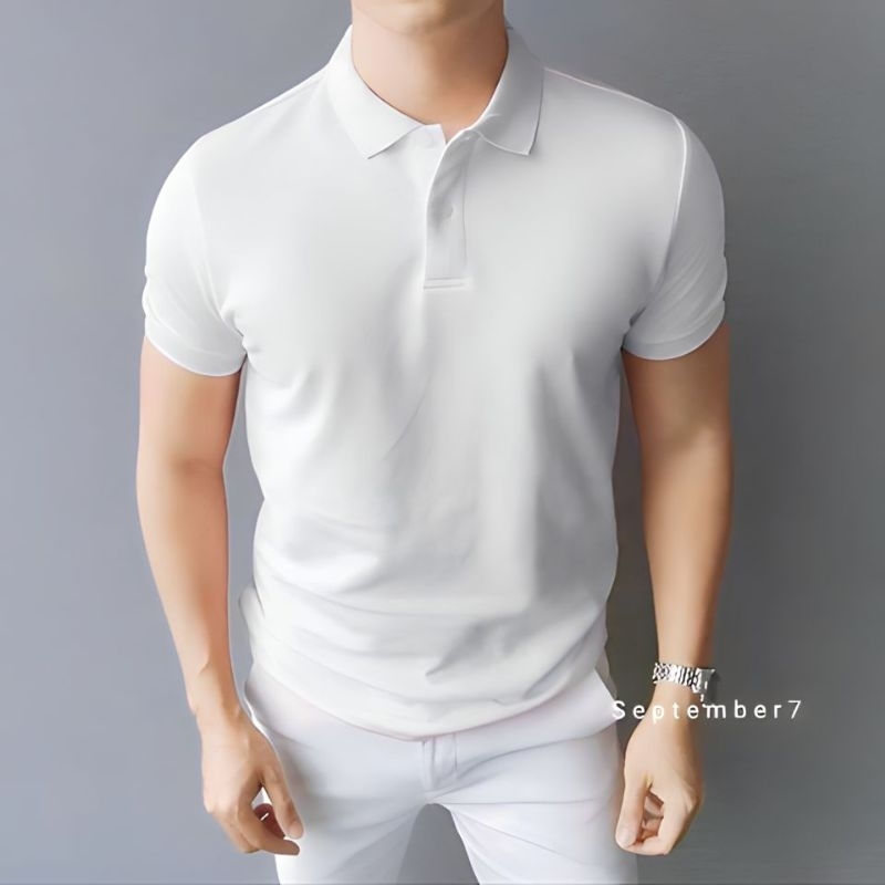 Áo COTTON POLO trơn nam - chất liệu cá sấu mềm mịn, thấm hút mồ hôi September 7th chính hãng