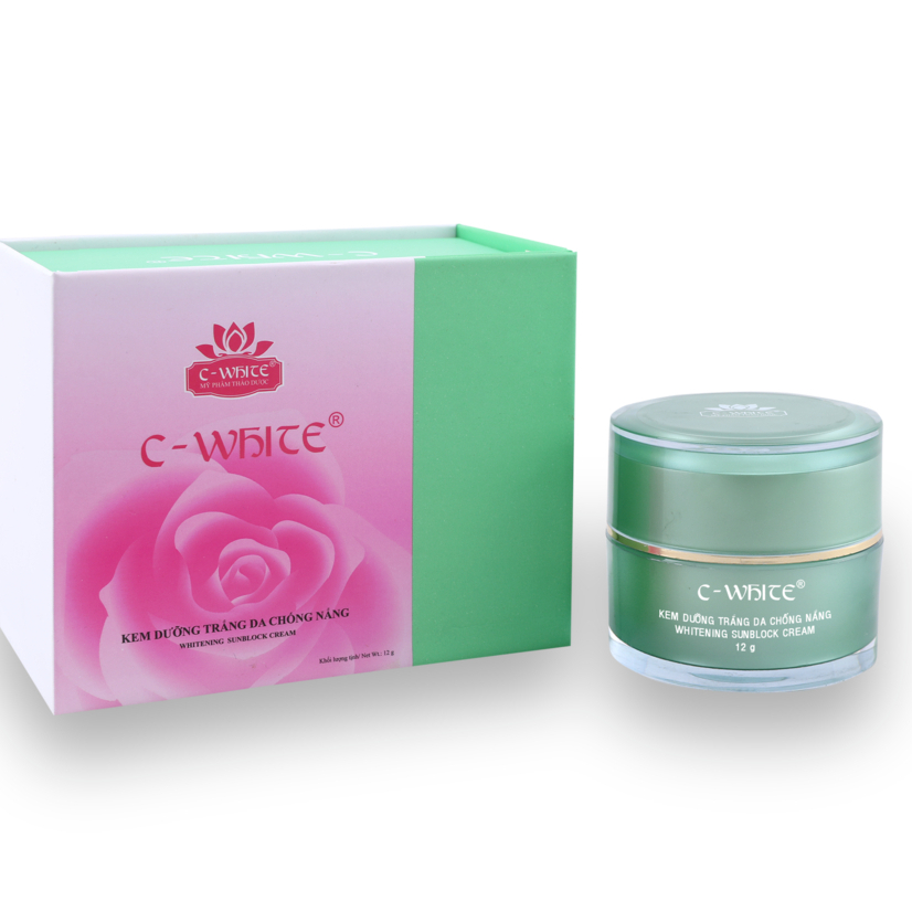 (Hàng giảm giá) C-White kem dưỡng trắng da chống nắng 12g