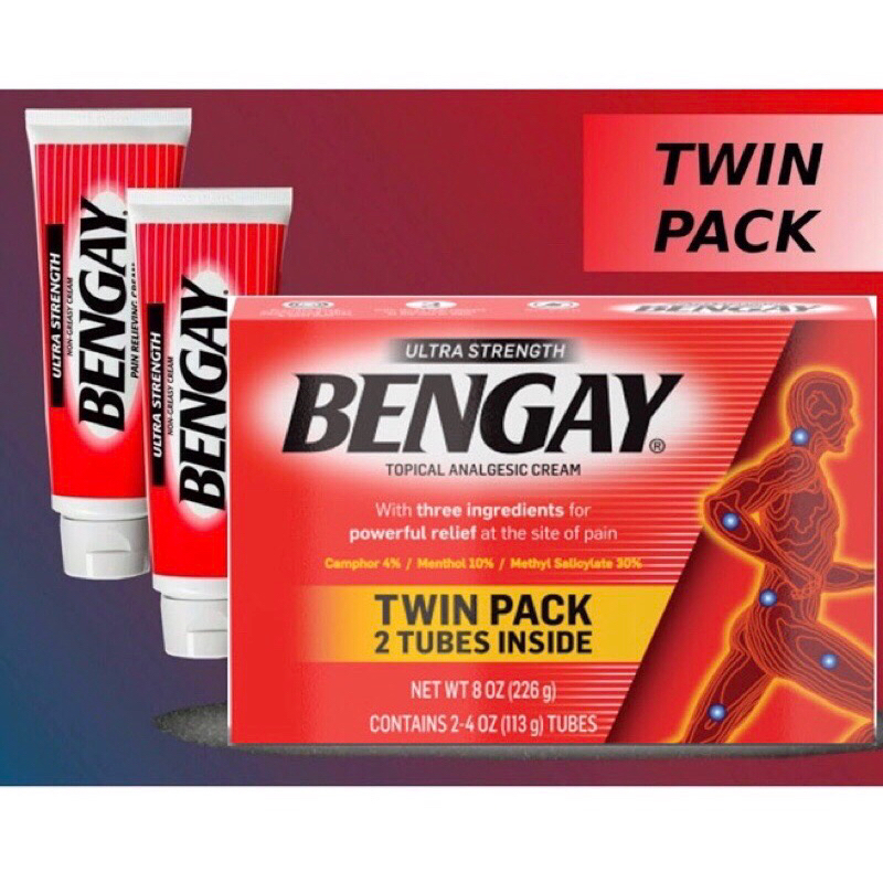 ♥️   Dầu nóng Bengay Ultra Strength của Mỹ - Hộp 2 tuýp x 113g