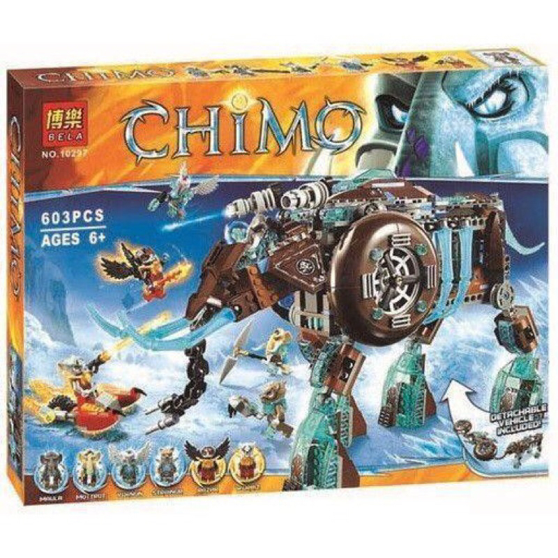Bela Chimo 10297- Mô hình lắp ráp cỗ máy chiến đấu của voi ma mút