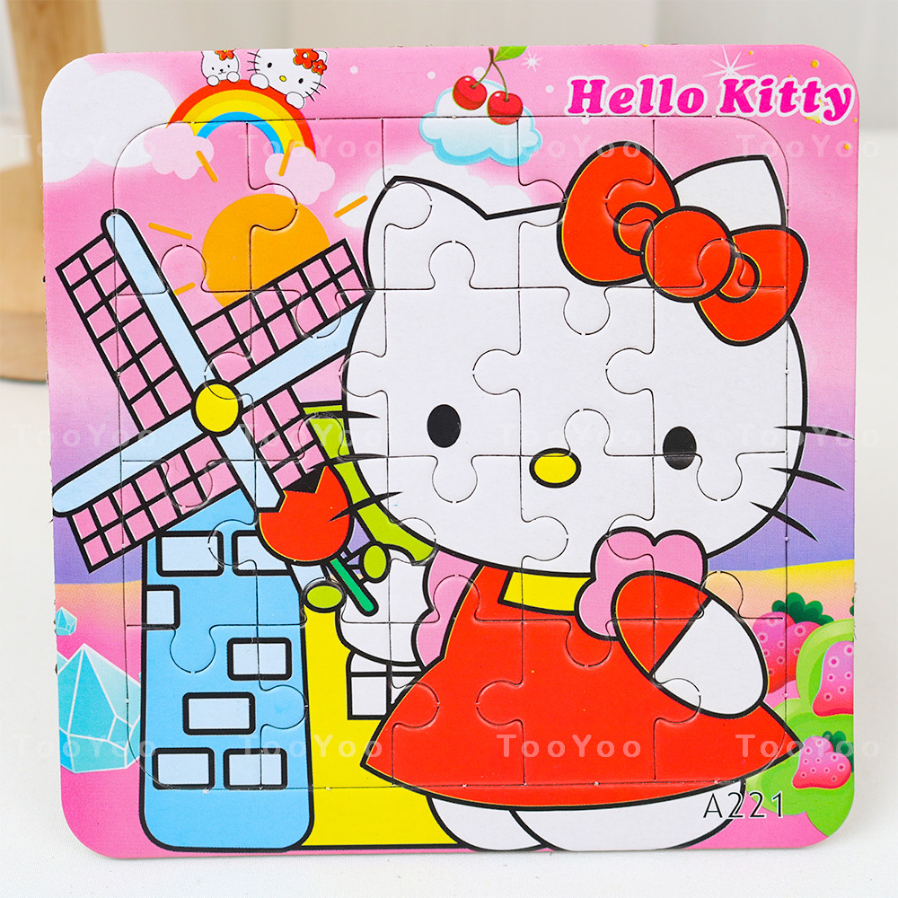 Tranh ghép Hello Kitty trẻ em 20 mảnh dễ thương cute TooYoo BK00111
