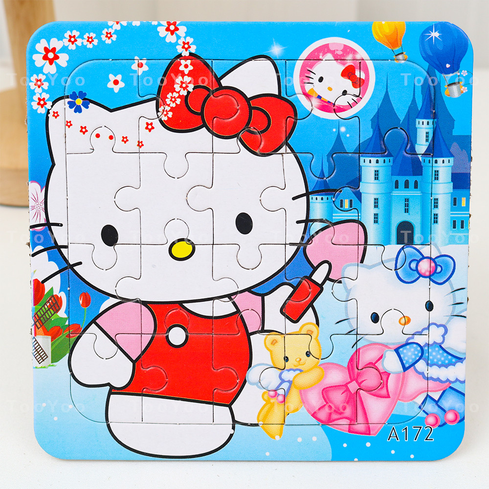 Tranh ghép Hello Kitty trẻ em 20 mảnh dễ thương cute TooYoo BK00111