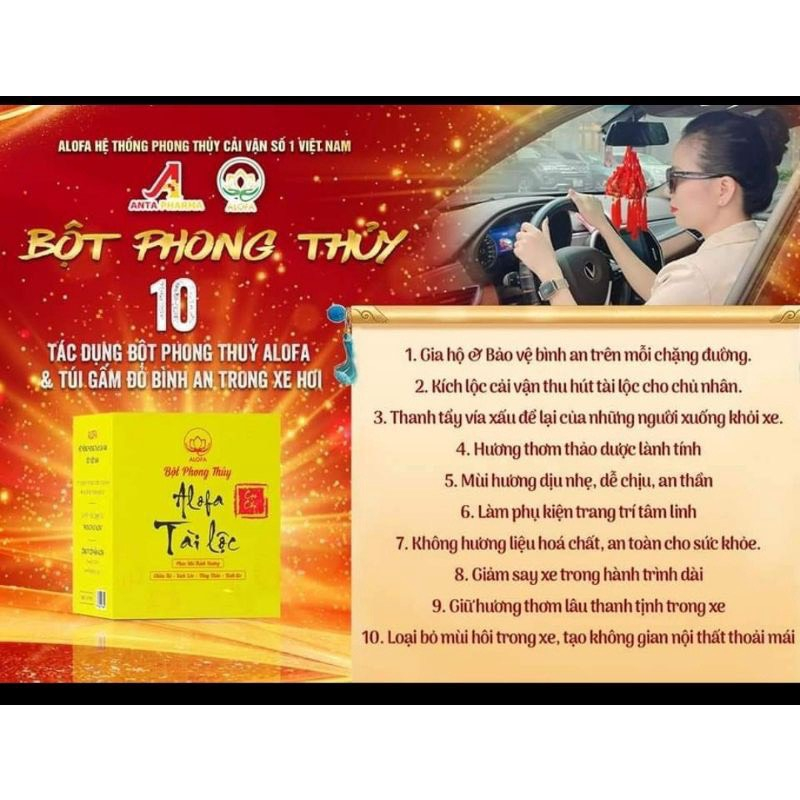 5 GÓI BỘT THẢO DƯỢC PHONG THỦY HÚT TÀI LỘC ALOFA