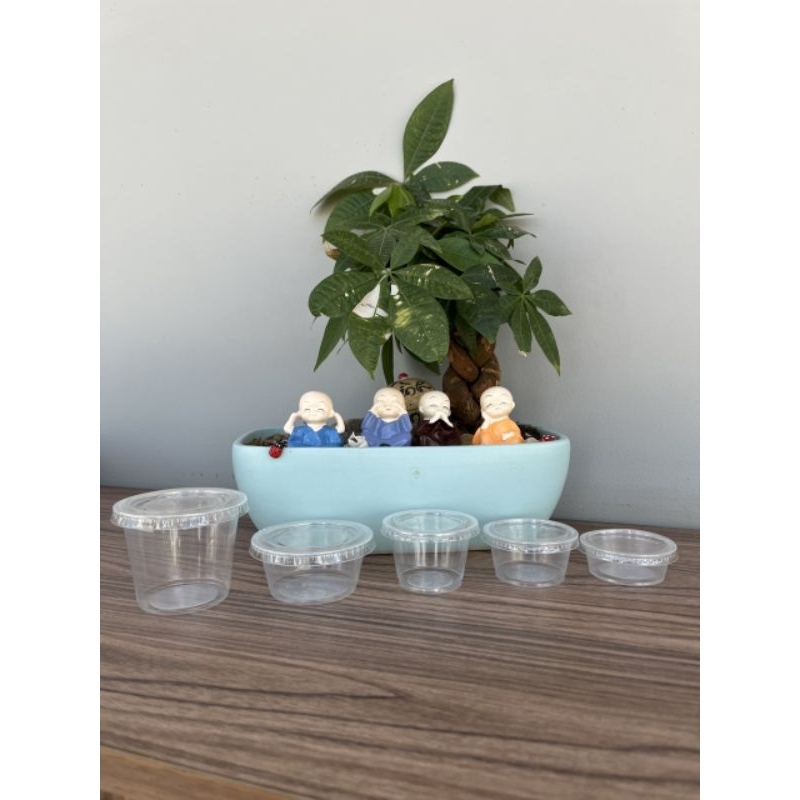 Bộ 100 hũ sốt nắp rời + nắp 1.5oz,2oz,2,5oz,3.5oz,5.5oz