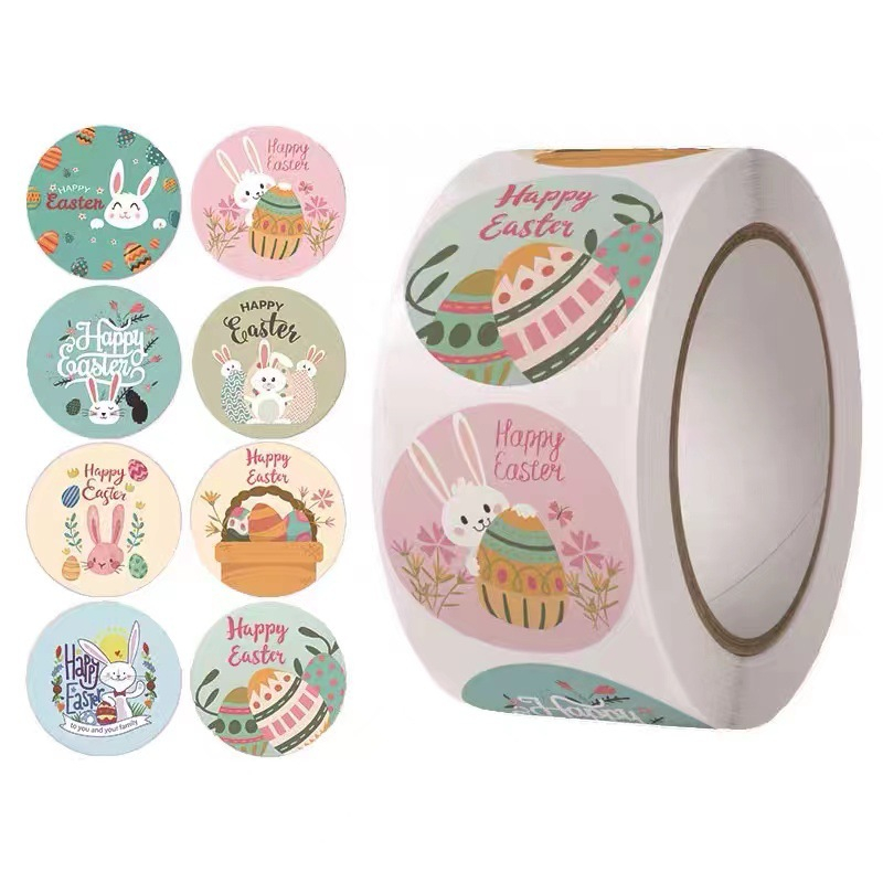 Cuộn 500 nhãn dán, sticker hoạt hình cute dùng để trang trí