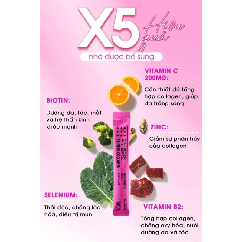 Collagen Peptide Cá Trẻ Hoá Làn Da Hàm Lượng 5000Mg Hàn Quốc