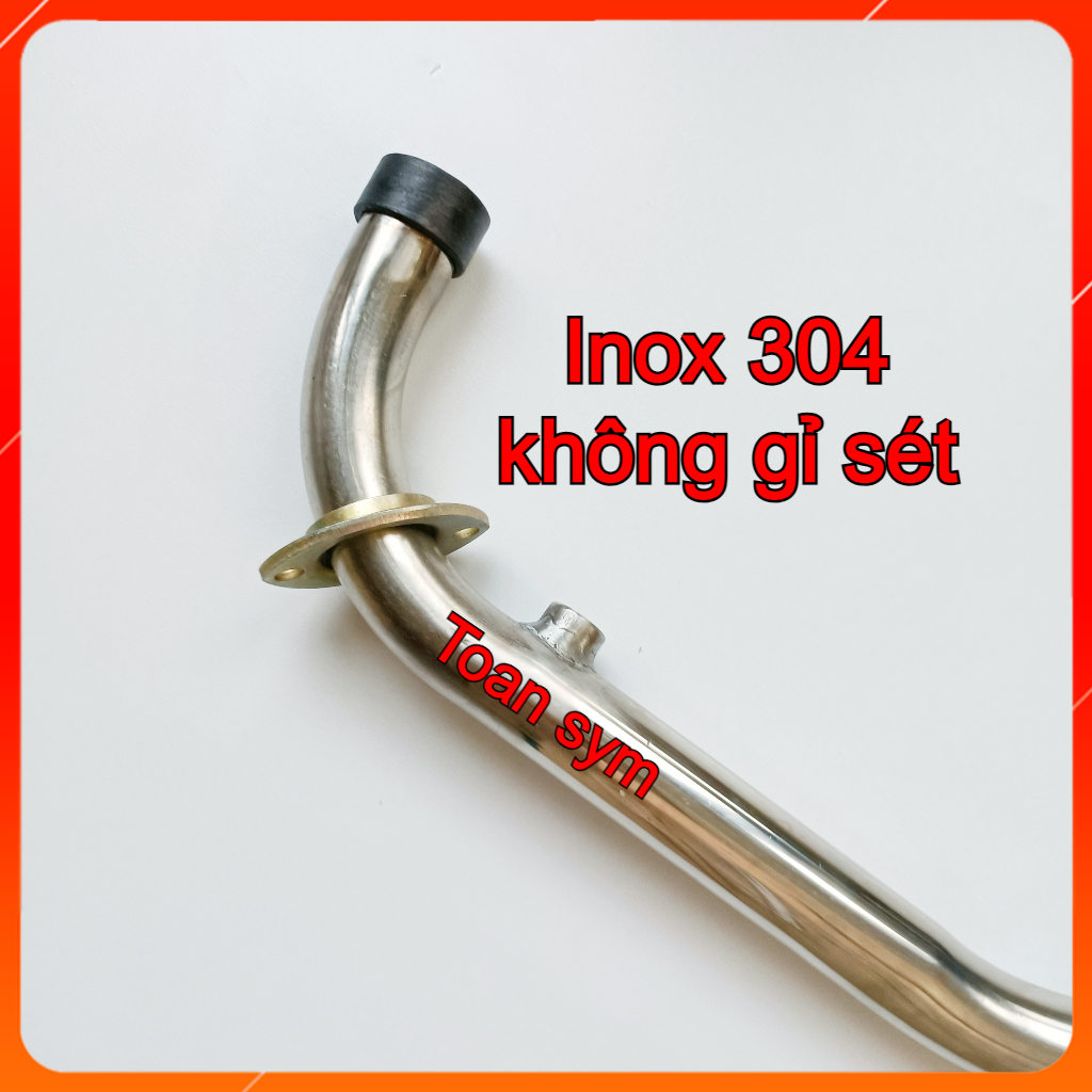 Cổ pô INOX 304 size 27 xe Star X/Sr 125 Sáng Bóng, Không Gỉ Sét