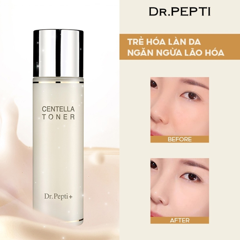 Nước Hoa Hồng Dưỡng Da Căng Bóng Dr.Pepti Centella Toner 180ml