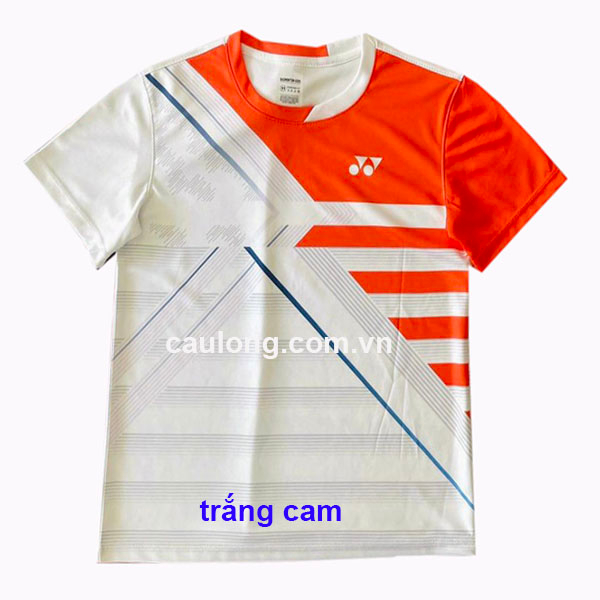 Áo Cầu Lông Nam Nữ Cổ Tròn Yonex 6478 Trắng Cam