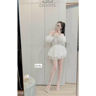 ÁO TRỄ VAI,Áo Trễ Vai Tay Bồng, Áo Cup Ngực Trễ Vai, Áo Kiểu Nữ Trễ Vai Tay Bồng CHẤT VẢI VOAN TƠ UN- NXBOUTIQUE