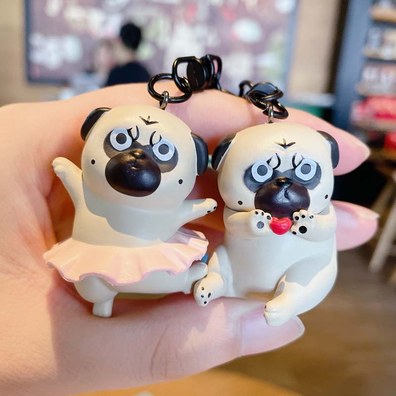Móc khóa mèo hoàng thượng và chó nô tỳ siêu cute
