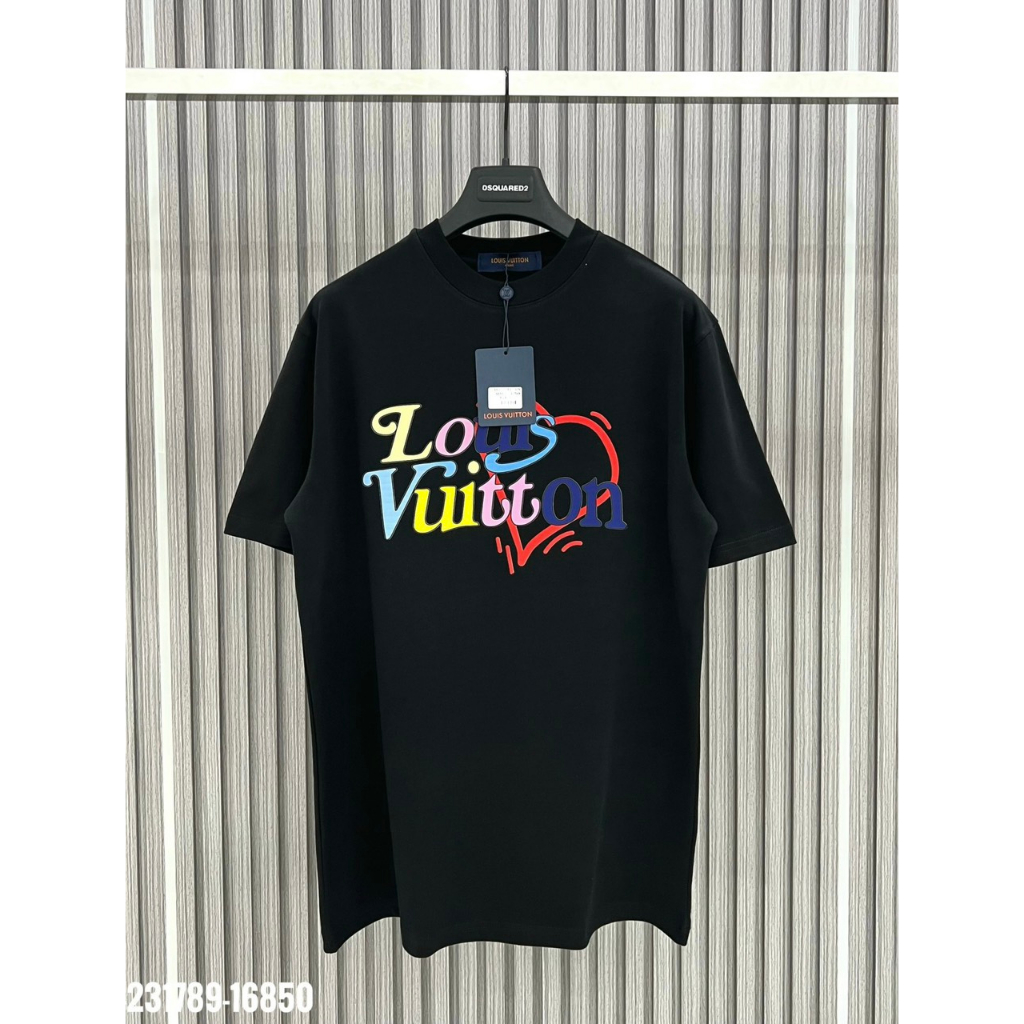 Áo đôi nam nữ áo phông LV  áo louis vuitton 95% cotton  áo phông tay lỡ co dãn 4 chiều siêu mát hottrend cổ tròn