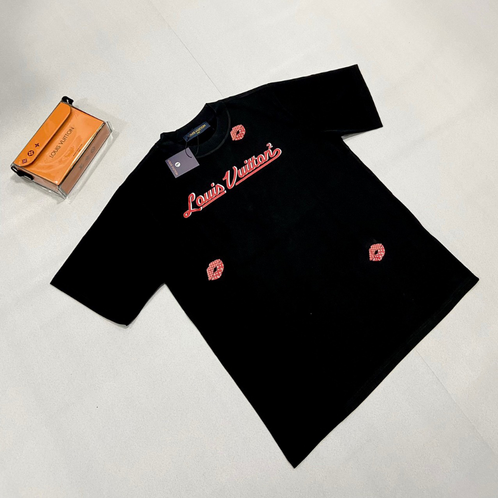 Áo đôi nam nữ áo phông LV  áo louis vuitton 95% cotton  áo phông tay lỡ co dãn 4 chiều siêu mát hottrend cổ tròn