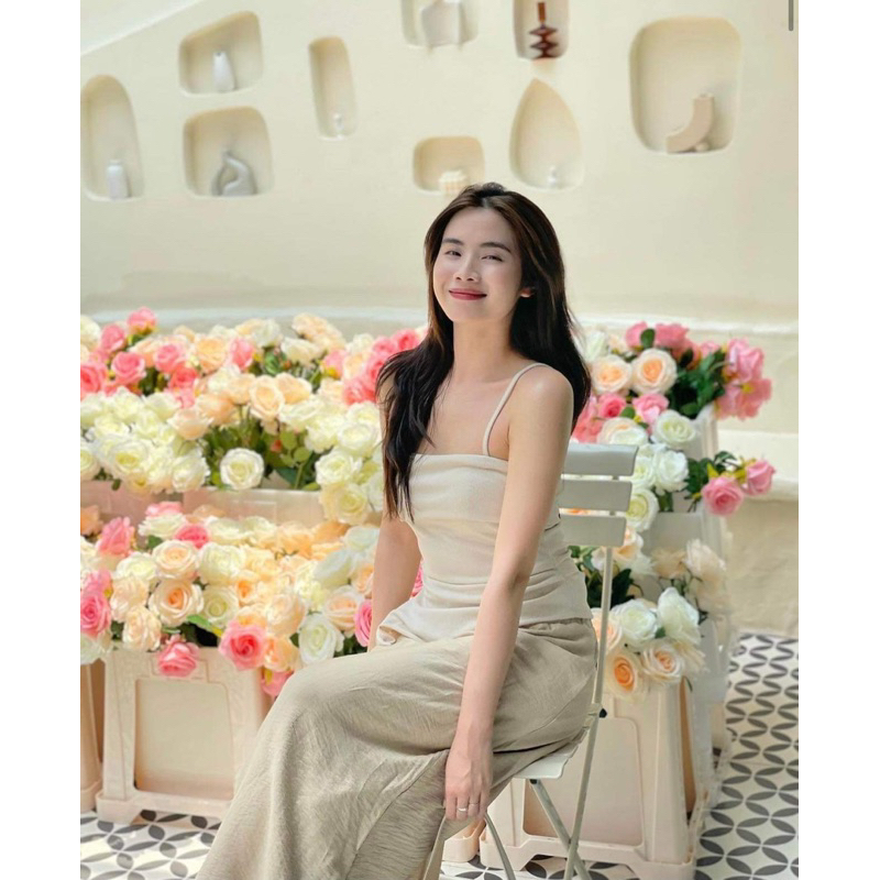 ÁO 2 DÂY THUN TĂM CÓ KHOÁ CẠNH VẠT SƯỜN XẾP LY EO VẠT LỆCH CHÉO CO DÃN