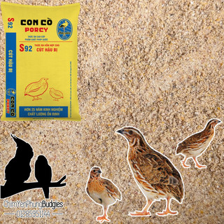 1kg Cám Con Cò S92 Thức ăn hỗn hợp cho cút hậu bị.
