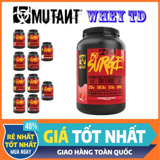 Iso Surge 727g Mutant 23 lần dùng vị Strawberry Cream - Whey tinh khiết tăng cơ bổ sung protein