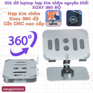 Giá đỡ iPad máy tính bảng laptop chân xoay công thái học - Đế tản nhiệt kê laptop hợp kim nhôm nguyên khối xoay 360 độ