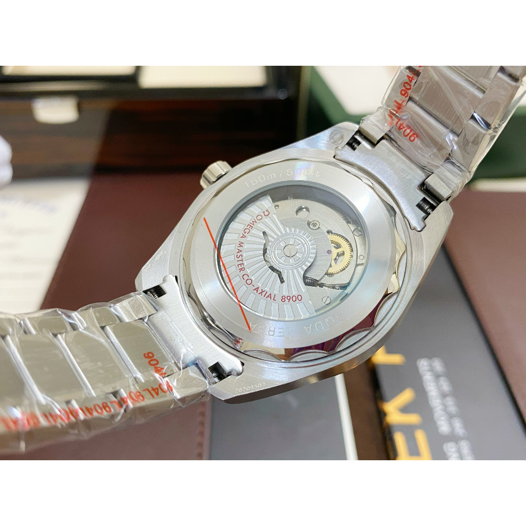 Đồng hồ Nam OMG 3kim trái đất xanh lá máy nhật dòng cơ Automatic size 40mm dây kim loại trắng