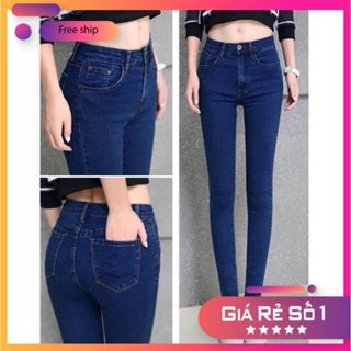 Quần jean nữ co giãn lưng cao nhiều màu, quần bò nữ cạp cao ôm tôn dáng skinny