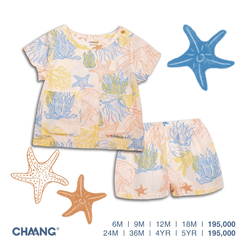 Bộ cộc tay CHAANG cho bé trai bé gái