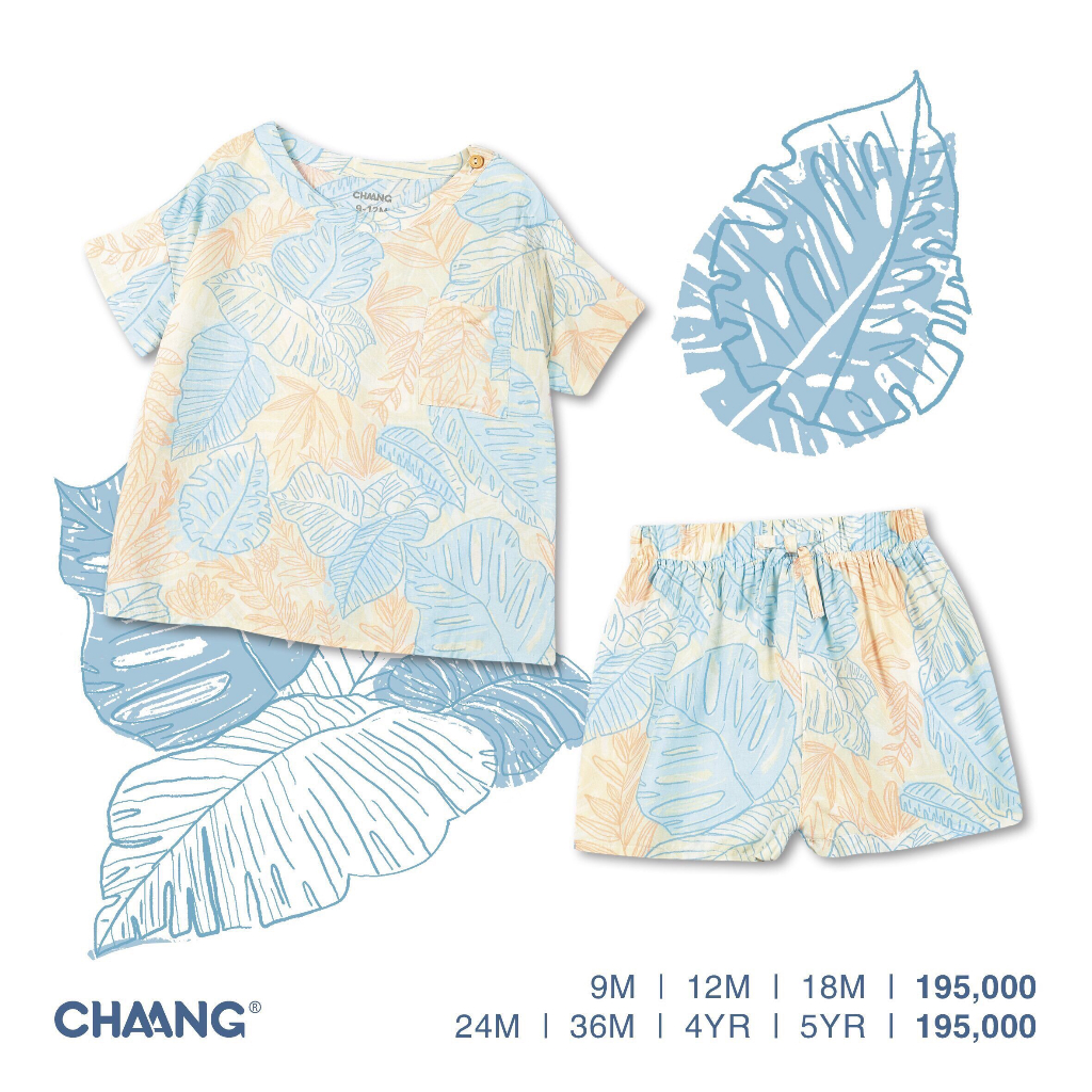 Bộ cộc tay CHAANG cho bé trai bé gái