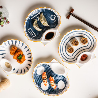 Khay sò , dĩa sứ hình sò 2in1 , dĩa sushi phong cách Nhật sang trọng.