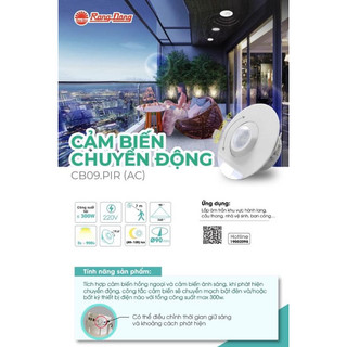 Cảm biến chuyển động rạng đông cb09.pir model: cb09.pir